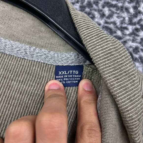 Tommy Bahama Sweater Men XXL Green Rib Knit Pullover Long Sleeve 2XL - Picture 3 of 8